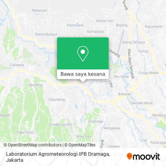 Peta Laboratorium Agrometeorologi IPB Dramaga