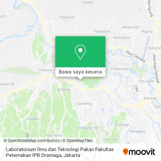 Peta Laboratorium Ilmu dan Teknologi Pakan Fakultas Peternakan IPB Dramaga