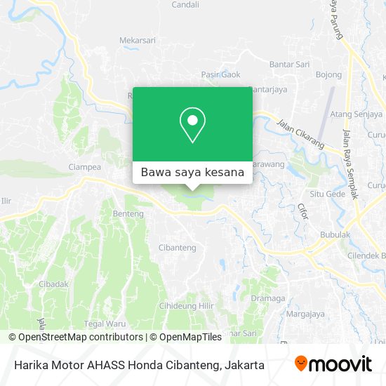Peta Harika Motor AHASS Honda Cibanteng