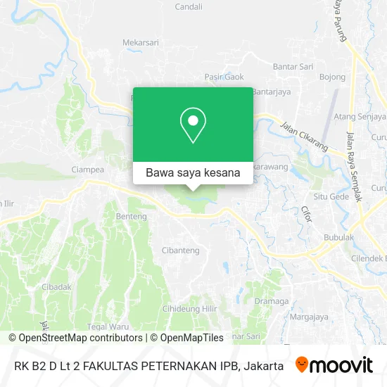 Peta RK B2 D Lt 2 FAKULTAS PETERNAKAN IPB