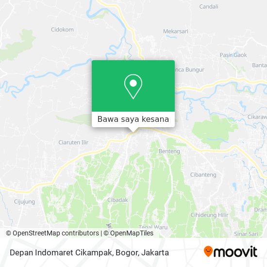 Peta Depan Indomaret Cikampak, Bogor