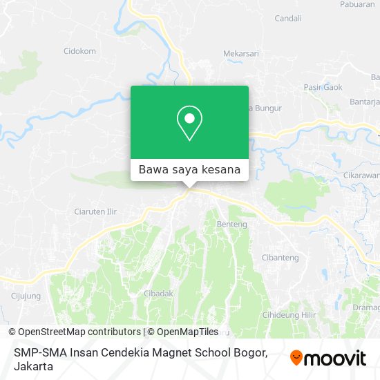 Peta SMP-SMA Insan Cendekia Magnet School Bogor