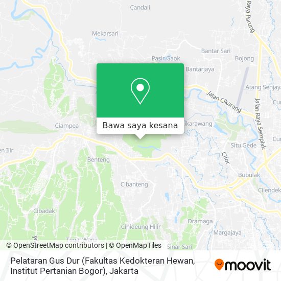 Peta Pelataran Gus Dur (Fakultas Kedokteran Hewan, Institut Pertanian Bogor)