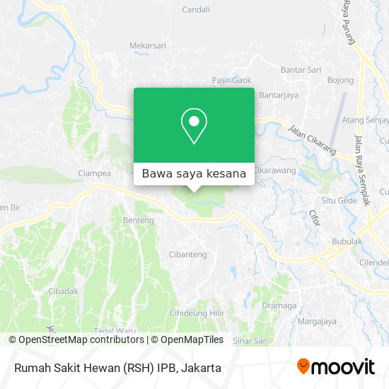 Peta Rumah Sakit Hewan (RSH) IPB