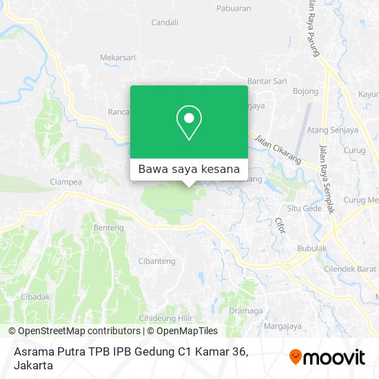 Peta Asrama Putra TPB IPB Gedung C1 Kamar 36