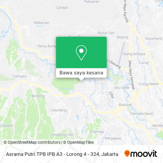 Peta Asrama Putri TPB IPB A3 - Lorong 4 - 324