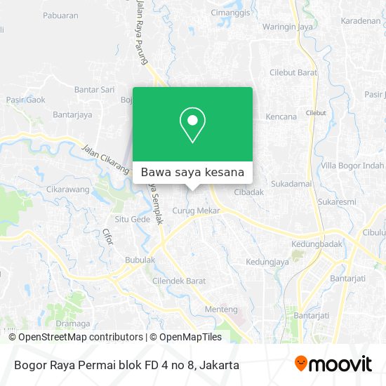 Peta Bogor Raya Permai blok FD 4 no 8
