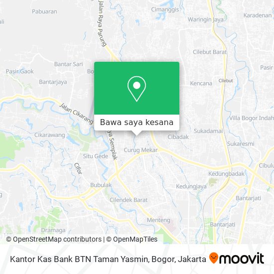 Peta Kantor Kas Bank BTN Taman Yasmin, Bogor