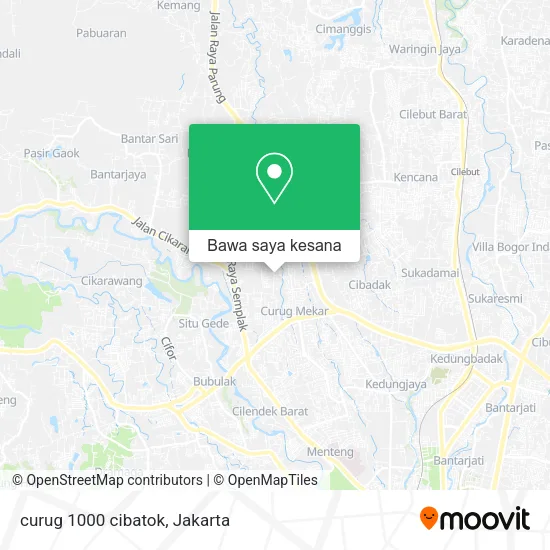 Peta curug 1000 cibatok