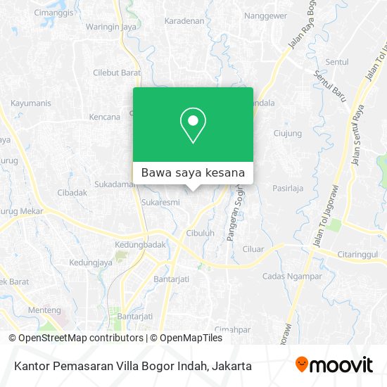Peta Kantor Pemasaran Villa Bogor Indah