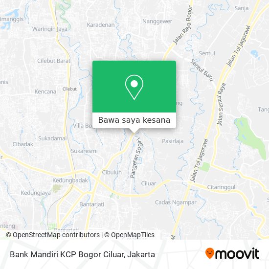 Peta Bank Mandiri KCP Bogor Ciluar