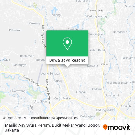 Peta Masjid Asy Syura Perum. Bukit Mekar Wangi Bogor