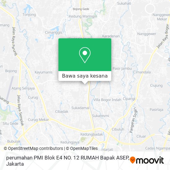 Peta perumahan PMI Blok E4 NO. 12 RUMAH Bapak ASEP