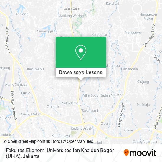 Peta Fakultas Ekonomi Universitas Ibn Khaldun Bogor (UIKA)
