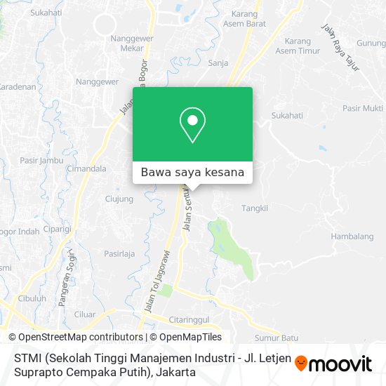 Peta STMI (Sekolah Tinggi Manajemen Industri - Jl. Letjen Suprapto Cempaka Putih)