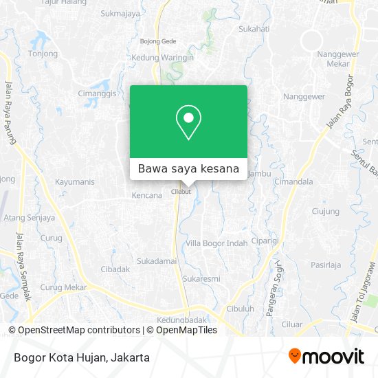 Peta Bogor Kota Hujan