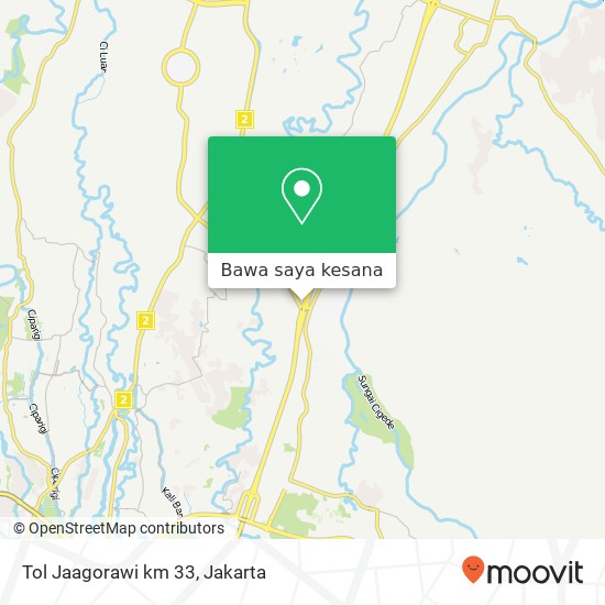 Peta Tol Jaagorawi km 33