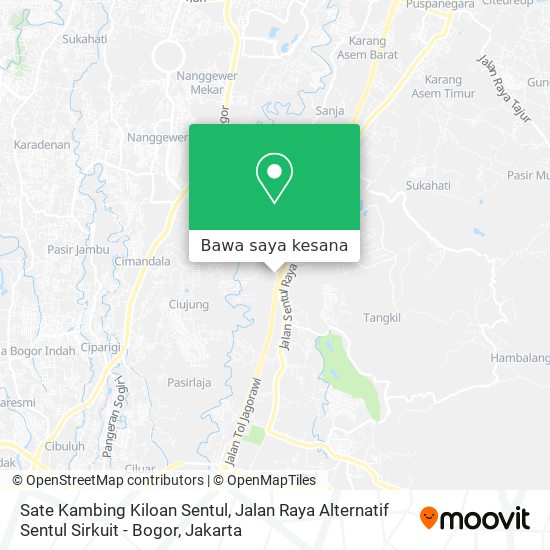 Peta Sate Kambing Kiloan Sentul, Jalan Raya Alternatif Sentul Sirkuit - Bogor