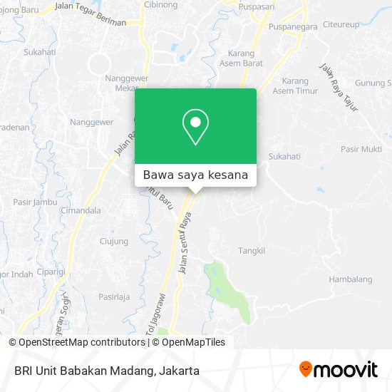 Peta BRI Unit Babakan Madang