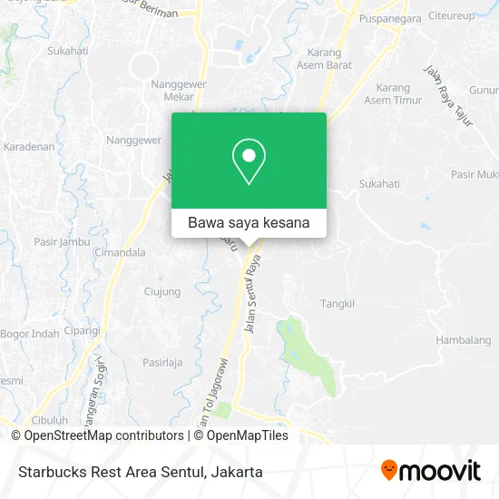 Peta Starbucks Rest Area Sentul