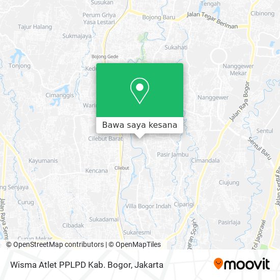 Peta Wisma Atlet PPLPD Kab. Bogor
