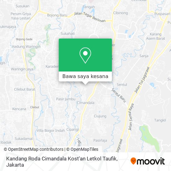 Peta Kandang Roda Cimandala Kost'an Letkol Taufik