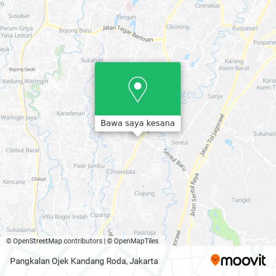 Peta Pangkalan Ojek Kandang Roda
