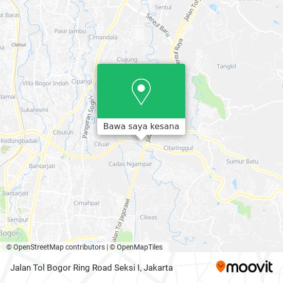 Peta Jalan Tol Bogor Ring Road Seksi I