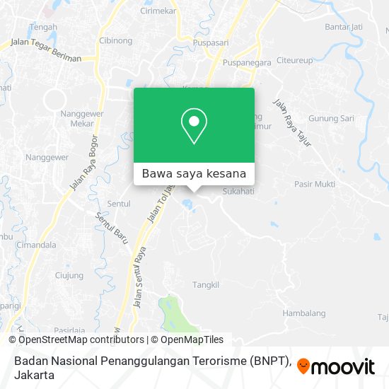 Peta Badan Nasional Penanggulangan Terorisme (BNPT)