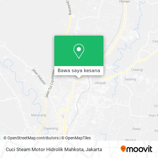 Peta Cuci Steam Motor Hidrolik Mahkota