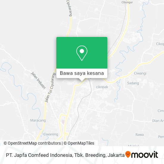 Peta PT. Japfa Comfeed Indonesia, Tbk. Breeding