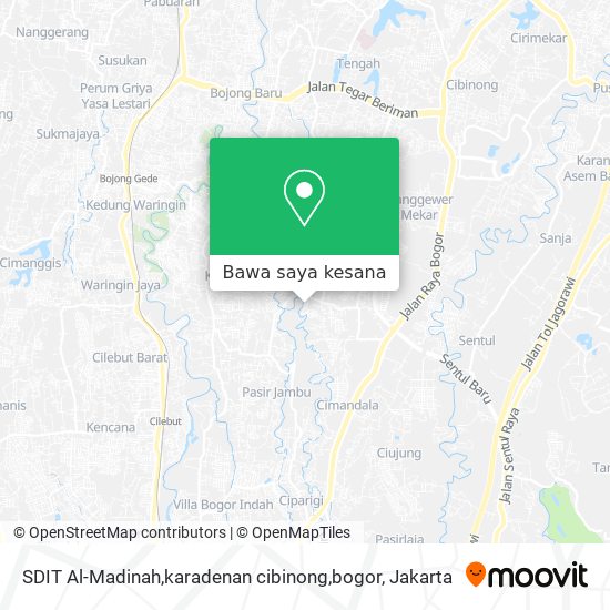 Peta SDIT Al-Madinah,karadenan cibinong,bogor