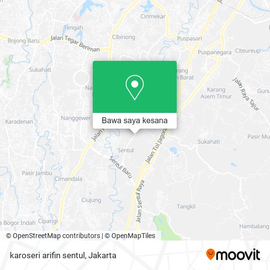 Peta karoseri arifin sentul