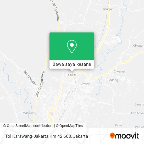 Peta Tol Karawang-Jakarta Km 42,600
