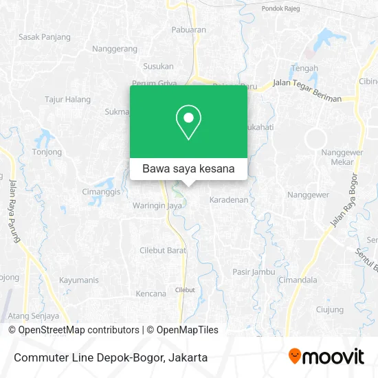 Peta Commuter Line Depok-Bogor