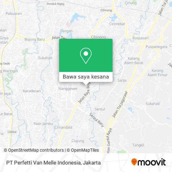 Peta PT Perfetti Van Melle Indonesia