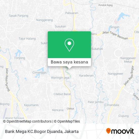 Peta Bank Mega KC.Bogor Djuanda