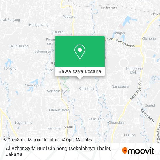 Peta Al Azhar Syifa Budi Cibinong (sekolahnya Thole)