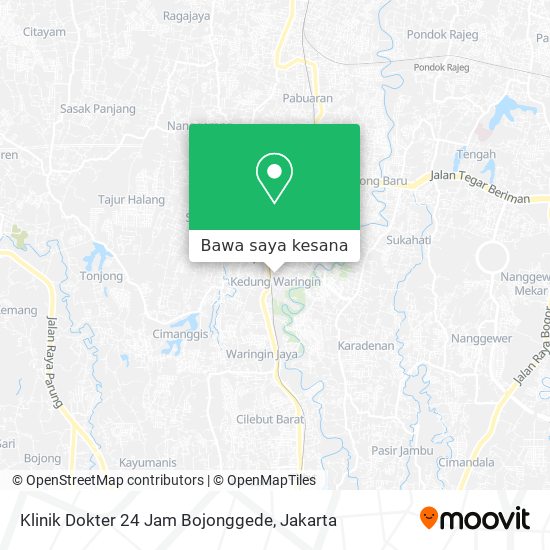 Peta Klinik Dokter 24 Jam Bojonggede