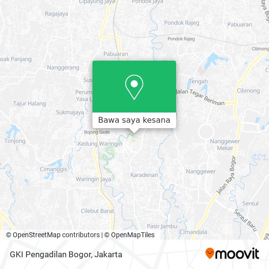 Peta GKI Pengadilan Bogor