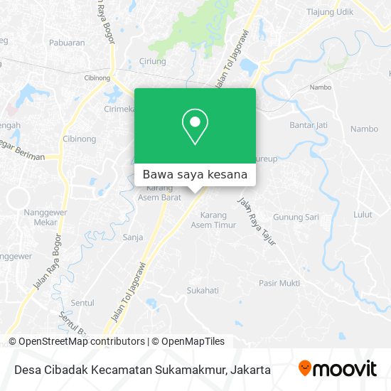 Peta Desa Cibadak Kecamatan Sukamakmur