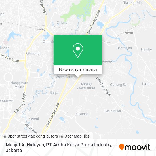 Peta Masjid Al Hidayah, PT Argha Karya Prima Industry