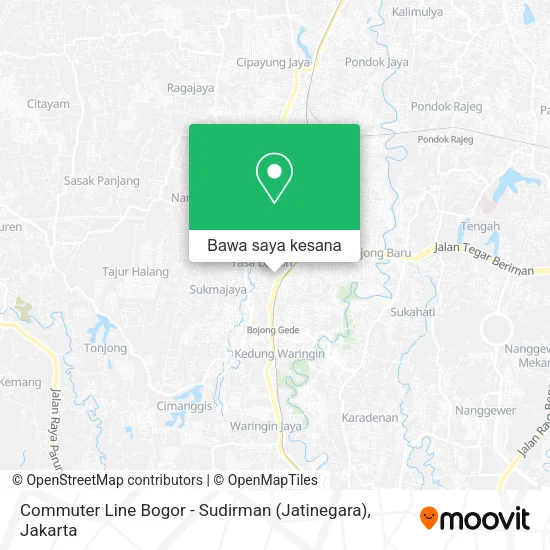 Peta Commuter Line Bogor - Sudirman (Jatinegara)