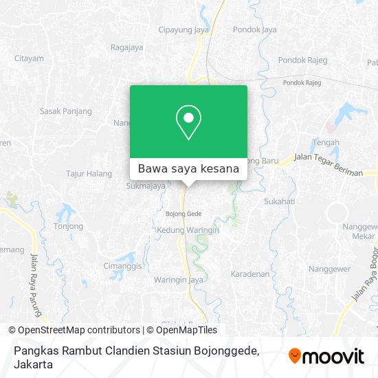 Peta Pangkas Rambut Clandien Stasiun Bojonggede