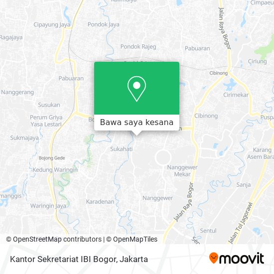 Peta Kantor Sekretariat IBI Bogor