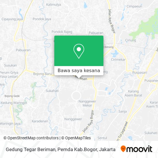 Peta Gedung Tegar Beriman, Pemda Kab.Bogor