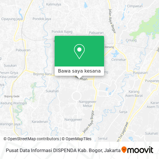 Peta Pusat Data Informasi DISPENDA Kab. Bogor