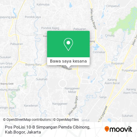 Peta Pos PoLisi 10-B Simpangan Pemda Cibinong, Kab.Bogor