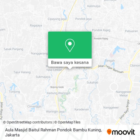 Peta Aula Masjid Baitul Rahman Pondok Bambu Kuning