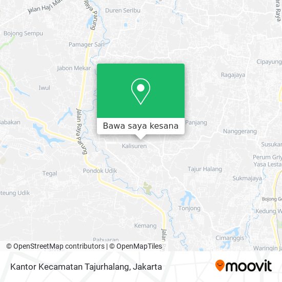 Peta Kantor Kecamatan Tajurhalang